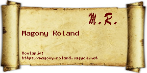 Magony Roland névjegykártya